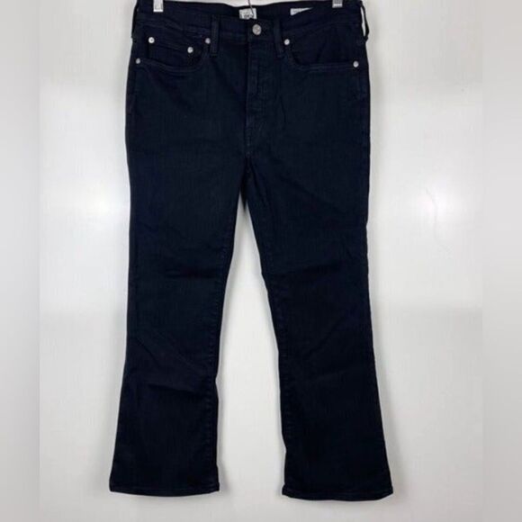 NWT EDWIN Black Cassia Mini Boot Mid Rise Cropped Bootcut Jeans - Size 24 - Picture 2 of 10